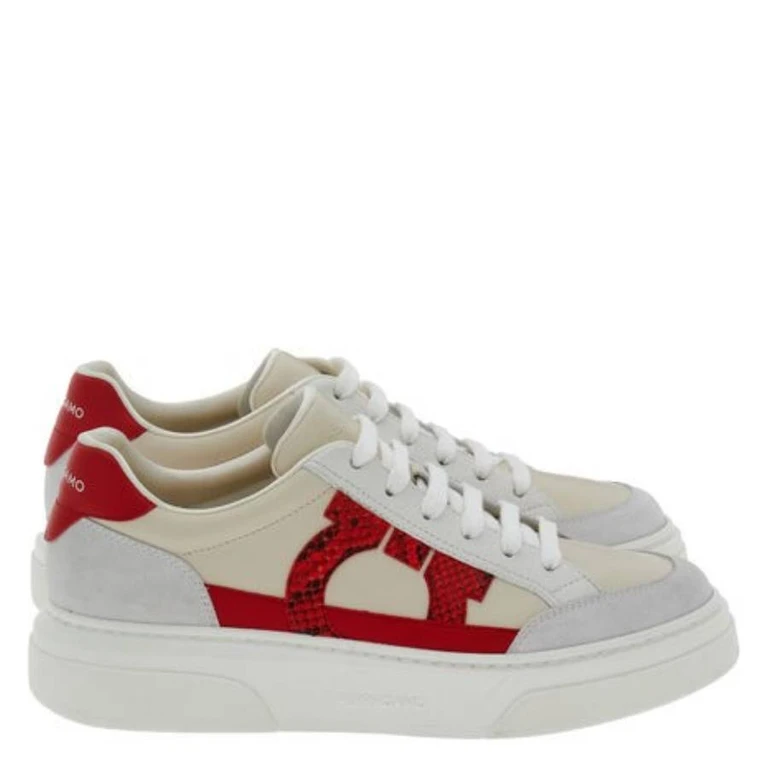 Ferragamo Cassina Gancini Outline Low-Top Sneakers, Size 9