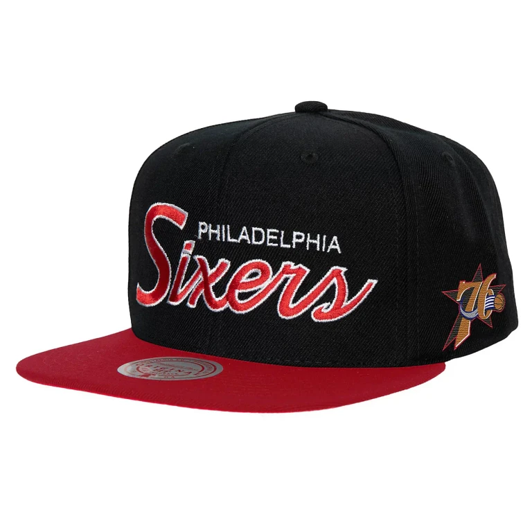 Men's NBA Team Script 2.0 Snapback Hwc 76Ers Snapback Caps