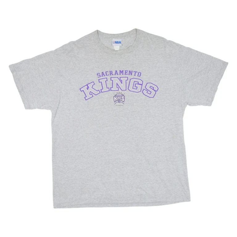 NBA Sacramento Kings Mens T-Shirt Grey USA M