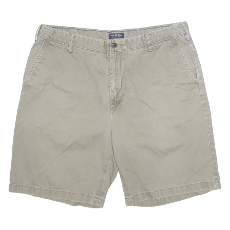 NAUTICA Mens Chino Shorts Grey XL W38