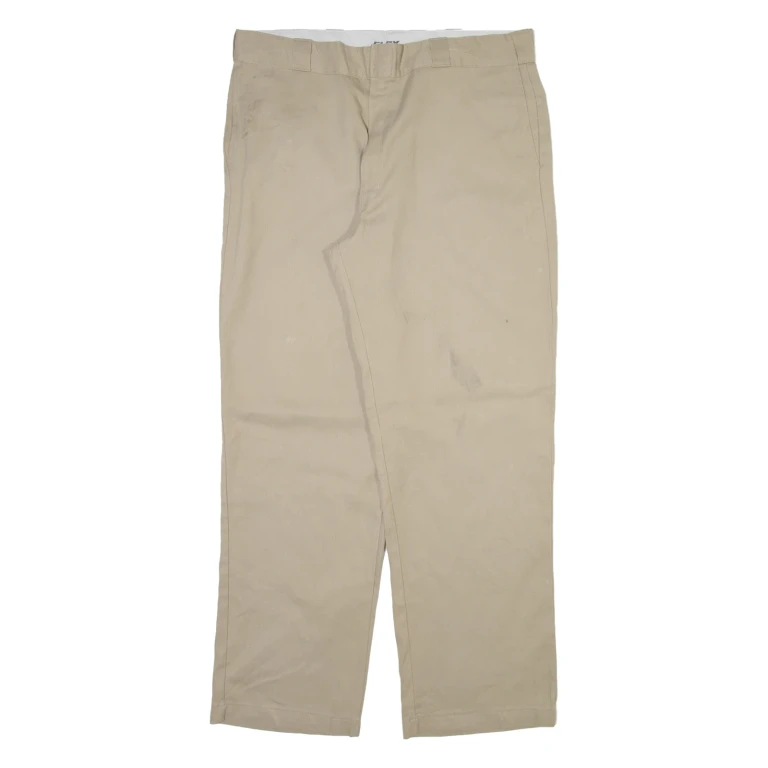 DICKIES 874 Workwear Mens Trousers Beige Regular Straight W38 L32