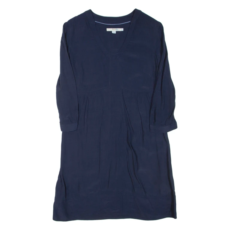 BODEN Womens Day Dress Blue Viscose Knee Length UK 8