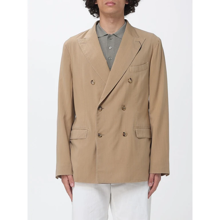 Virgin Wool and Cashmere Double-Breasted Blazer (N4202JSB64190316)