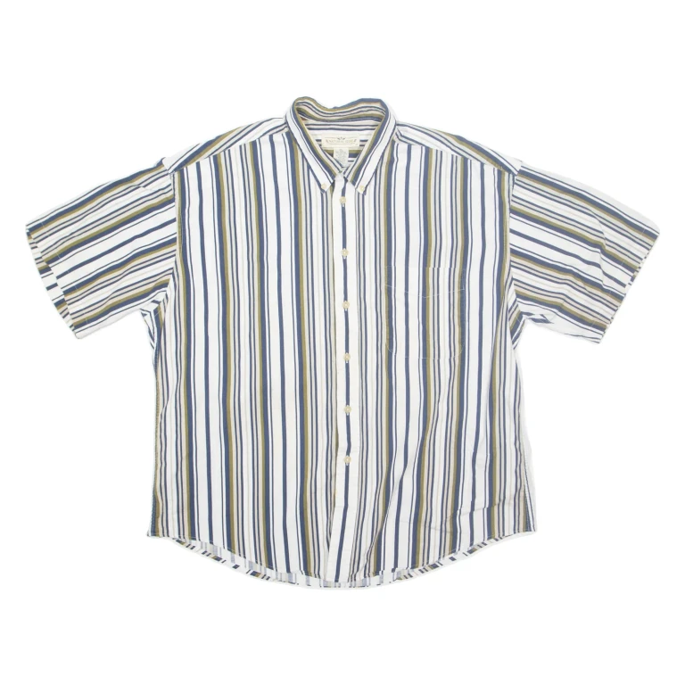 NATURAL ISSUE Mens Shirt White Striped XL