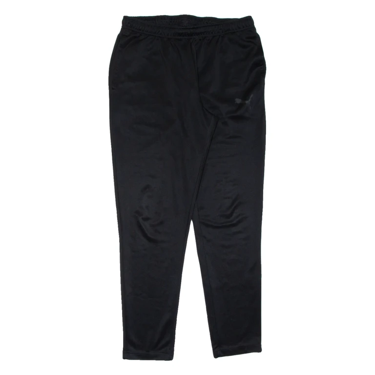 PUMA Mens Track Pants Black Tapered L W32 L29
