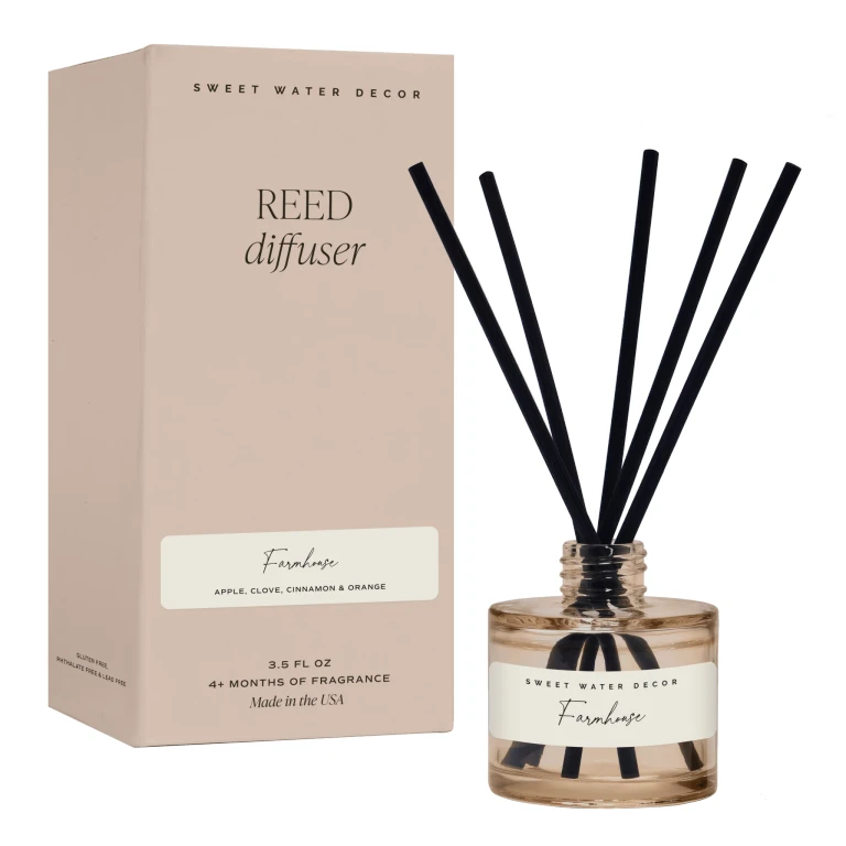 Farmhouse Tinted Glass Jar Reed Diffuser