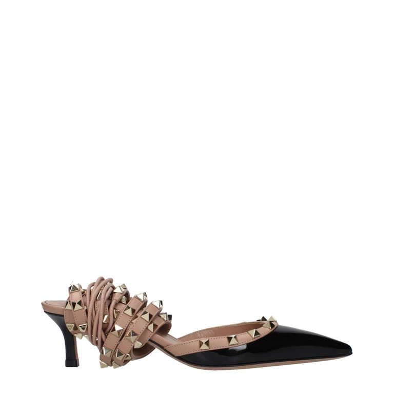 Valentino Garavani Black Leather Strap-On Sandals - Women