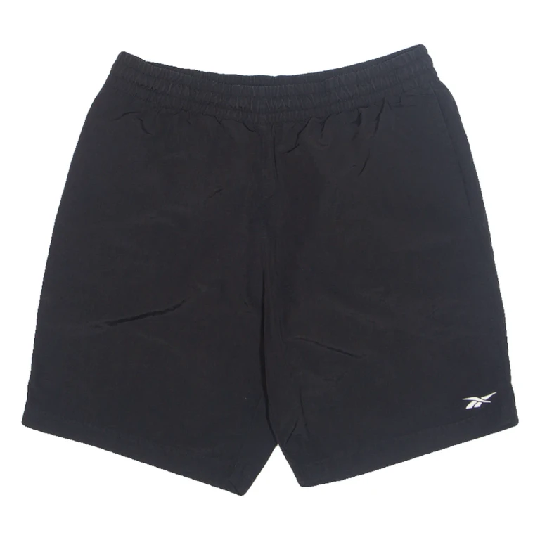 REEBOK Mens Sports Shorts Black Relaxed M W30