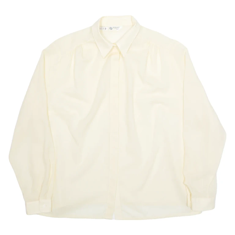 ANTONIOLLI Womens Shirt Yellow Collared Long Sleeve XL