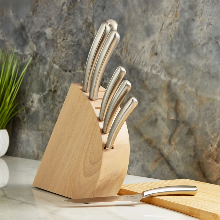 Concavo 8pc Stainless Steel Knife Set with Block
