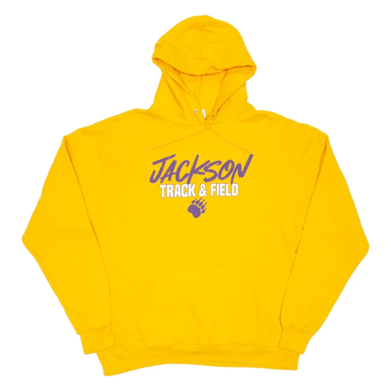 CHAMPION Jackson Track & Field Mens Yellow Hoodie USA XL