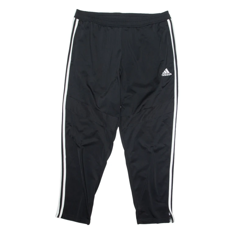 ADIDAS Mens Track Pants Black Tapered L W36 L30