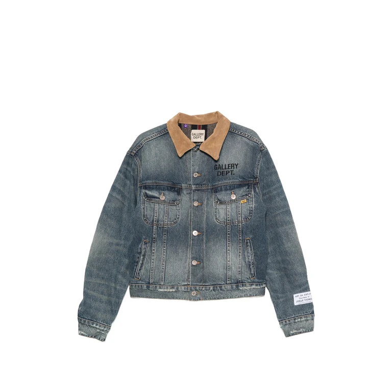 Gallery Dept. Logo-print Contrast-collar Jacket