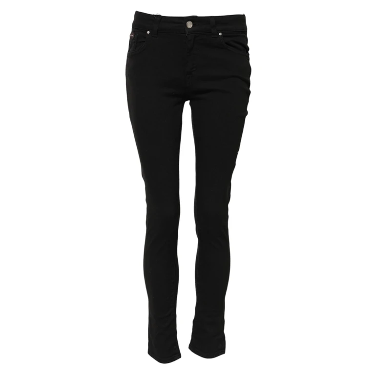 Dolce & Gabbana Black Cotton Skinny Mid Waist Denim Jeans Elastane Clothing - Women