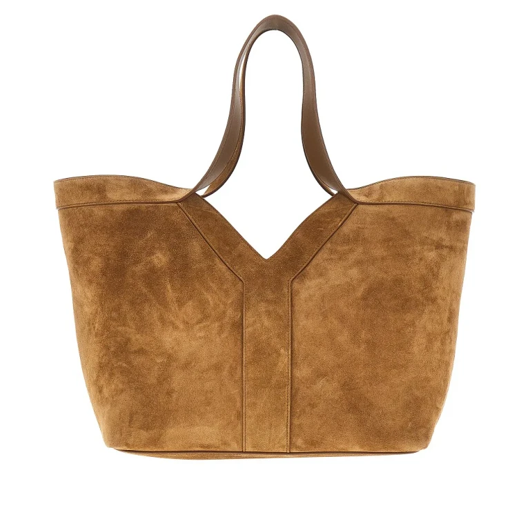 SAINT LAURENT Suede leather small 'Y' tote bag Woman One Size