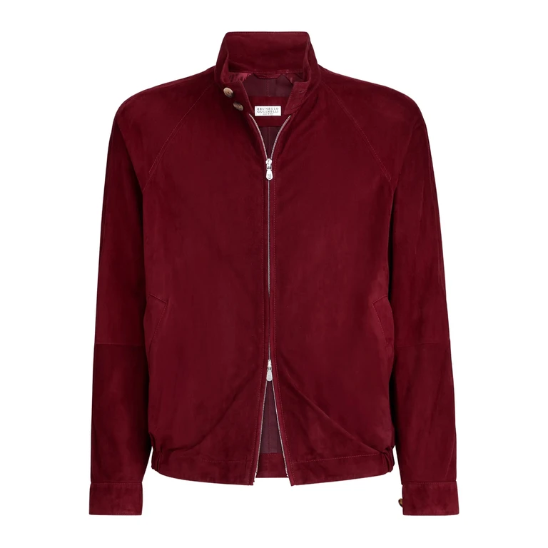 Brunello Cucinelli Stand-collar Suede Jacket