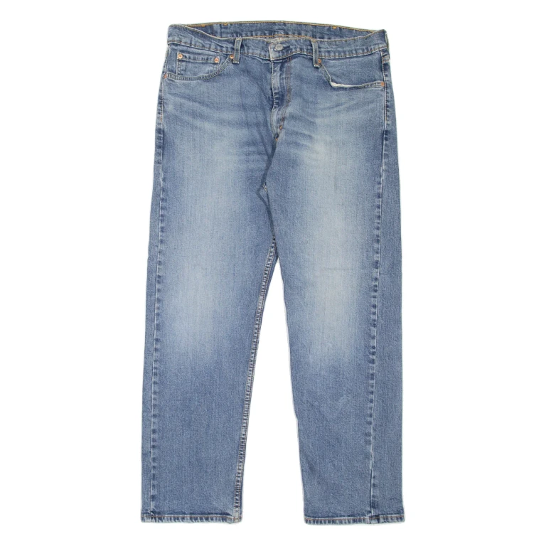 LEVI'S 505 Jeans Mens Blue Regular Straight Stone Wash W38 L30