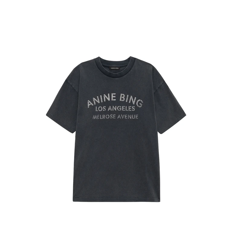 Anine Bing Melrose Stencil-print Cotton T-shirt