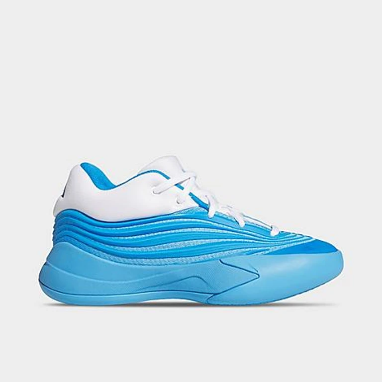 Big Kids Dame X Basketball Shoes in Blue Burst/Cloud White/Lucid Ray Blue Size: 3.5