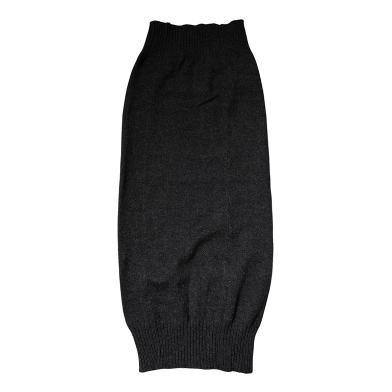 Dolce & Gabbana Black Cashmere Knitted Neck Warmer Foulard Scarf - Men
