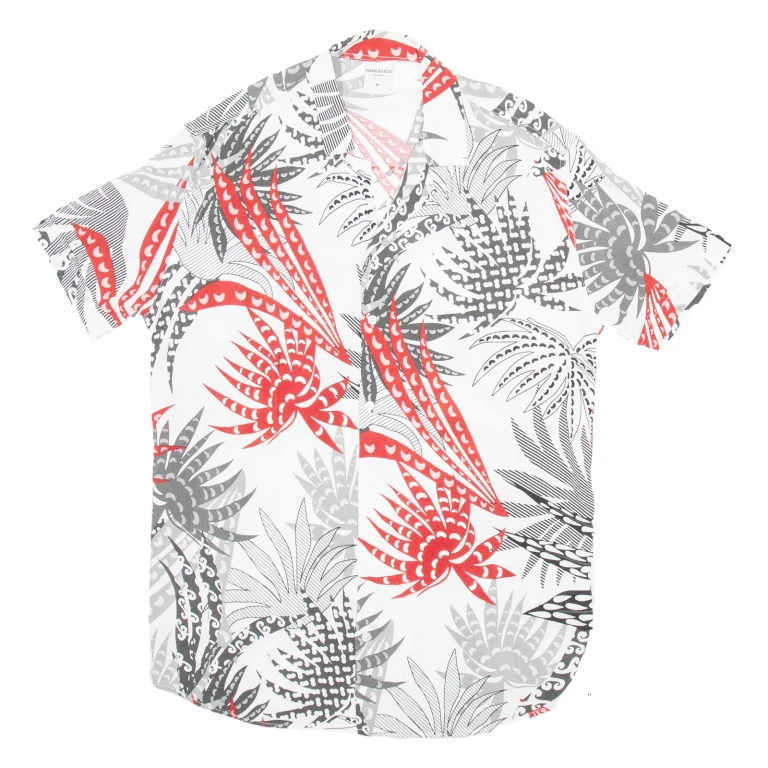 MARRAKECH Mens Shirt White Crazy Pattern M