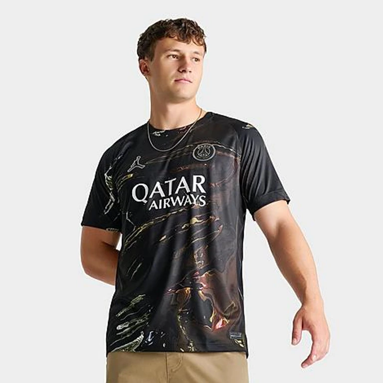 Nike Men's Paris Saint-Germain 2026 Stadium Alternate 2 Dri-FIT Soccer Jersey in Black/White Size: Small