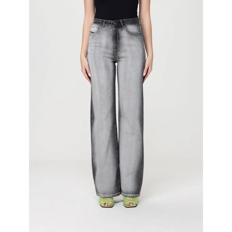 Grey Cotton Denim Jeans