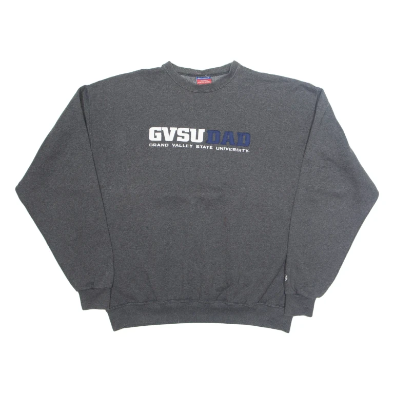 CHAMPION Grand Valley State University Dad Mens Sweatshirt Grey USA XL
