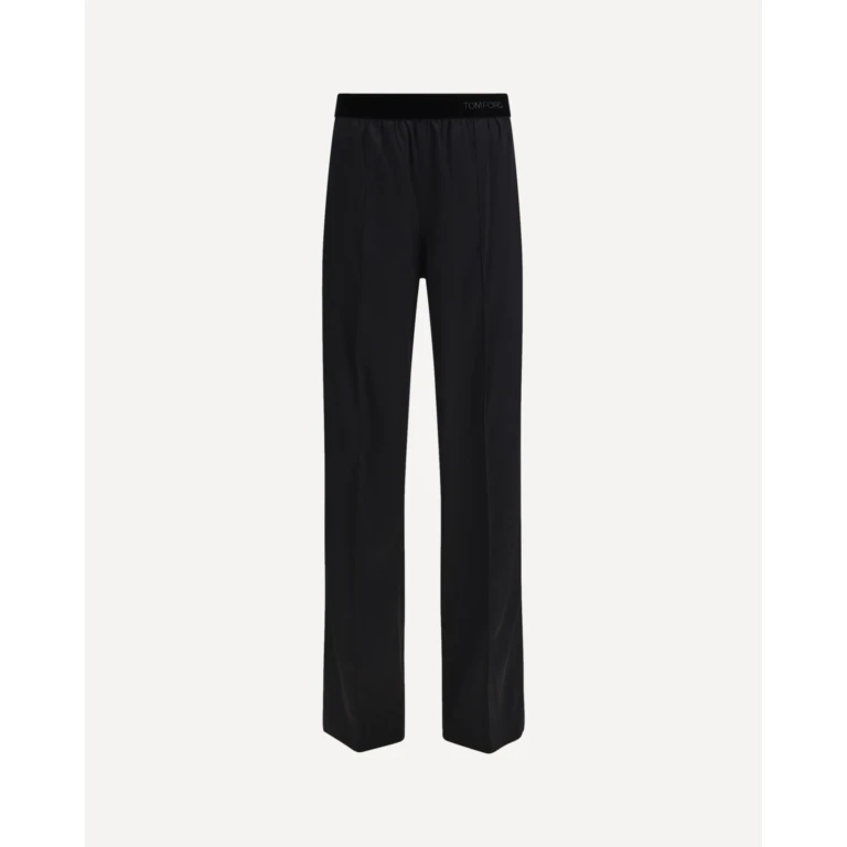 Calças Tom Ford em cetim de seda elástico para mulher