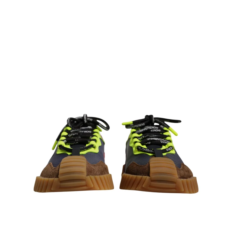 Dolce & Gabbana Multicolor Nylon Low Top Ns1 Sneakers Shoes Elastane Leather - Men