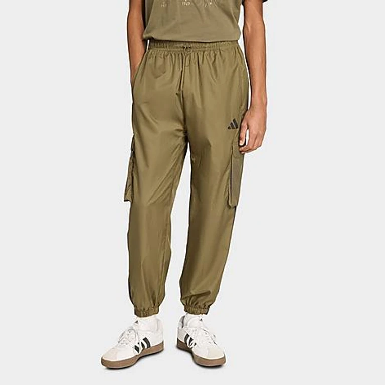 adidas Men's City Tech Utility Woven Pants in Olive Strata Size: XS