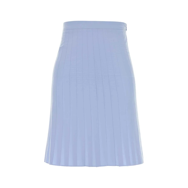 Powder Blue Cotton Skirt Blu Exterior: Gonne - Women