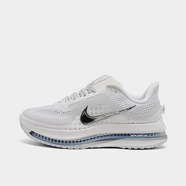 Nike Women's Pegasus Premium Running Shoes in White/Metallic Silver Size: 5.5