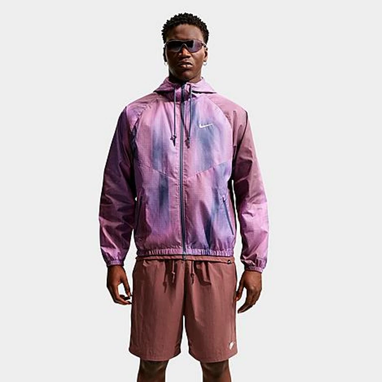 Nike Men's Windrunner Sunset Lined Jacket in Light Magenta/White Size: XS