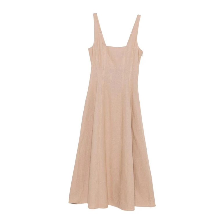 Robe Au Genou - Beige (261TF202112559)