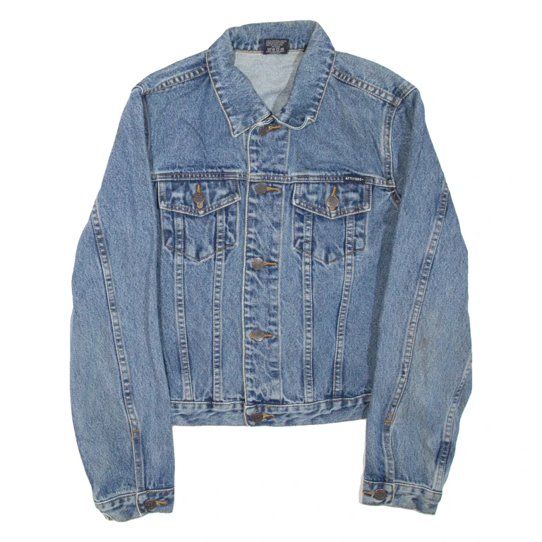 ATTITUDE Mens Denim Jacket Blue S