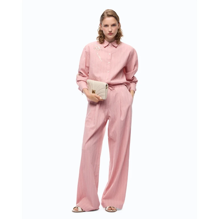 Pantalon à rayures avec cordon de serrage à la taille - XS