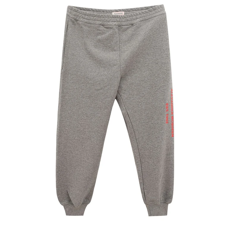 Gray Cotton Athletic Pants - Women