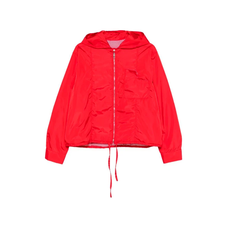 Short Nylon Reversible Jacket With Hood