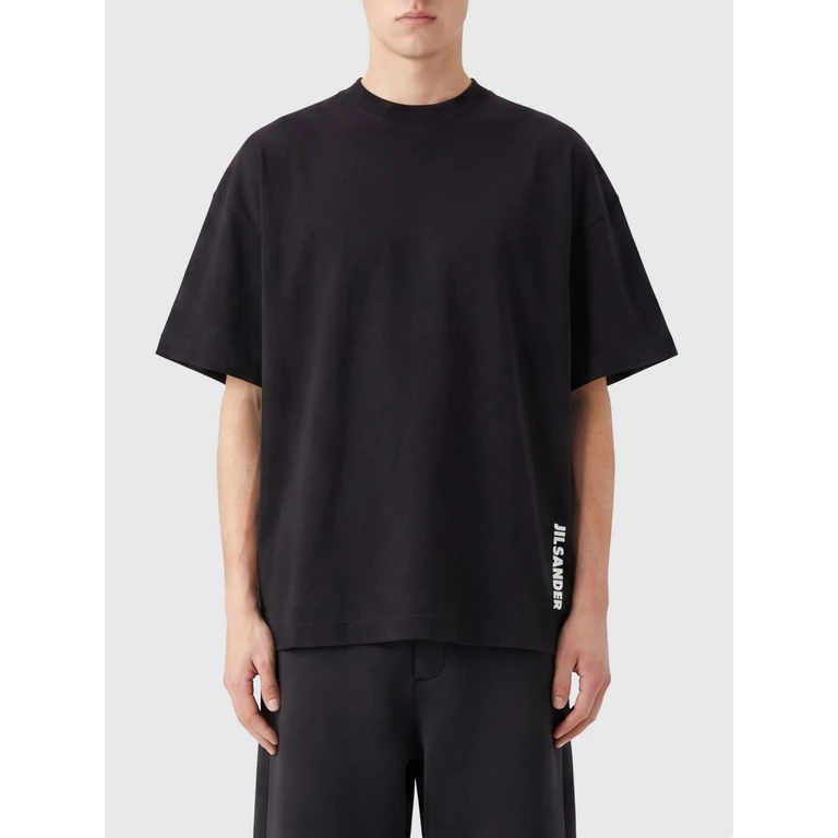 T-shirt en coton coupe décontractée avec logo contrastant
