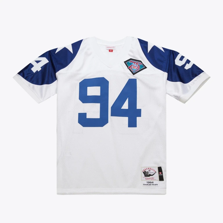 Men's NFL White Jersey Cowboys 1994 Charles Haley Jerseys