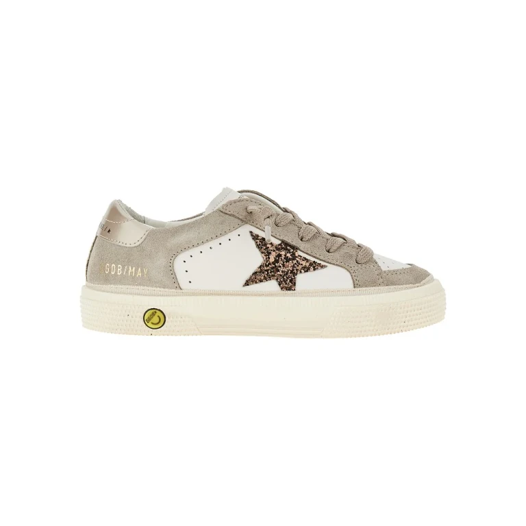 Baskets en cuir May pour enfant Golden Goose