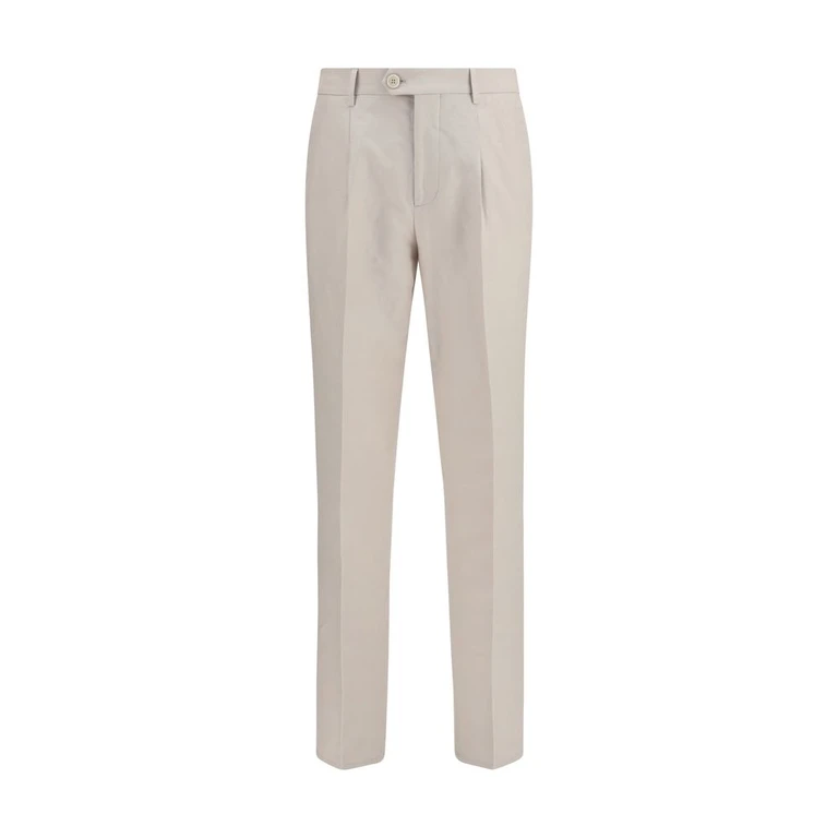 Brunello Cucinelli Beige Cotton Dress Pants - Men