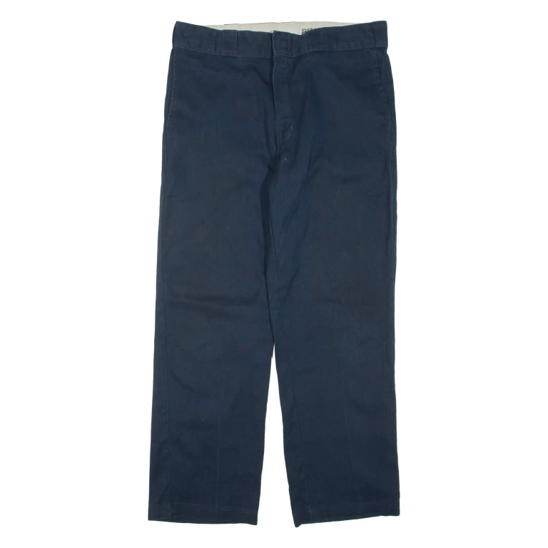 DICKIES Mens Trousers Blue Regular Straight W34 L30