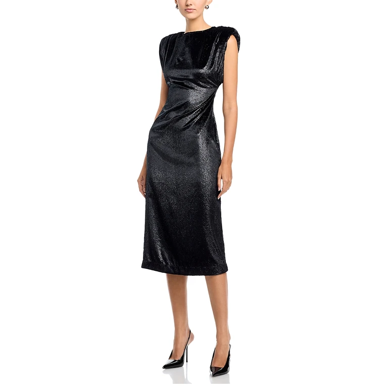 Area Stars Metallic Velvet Dress