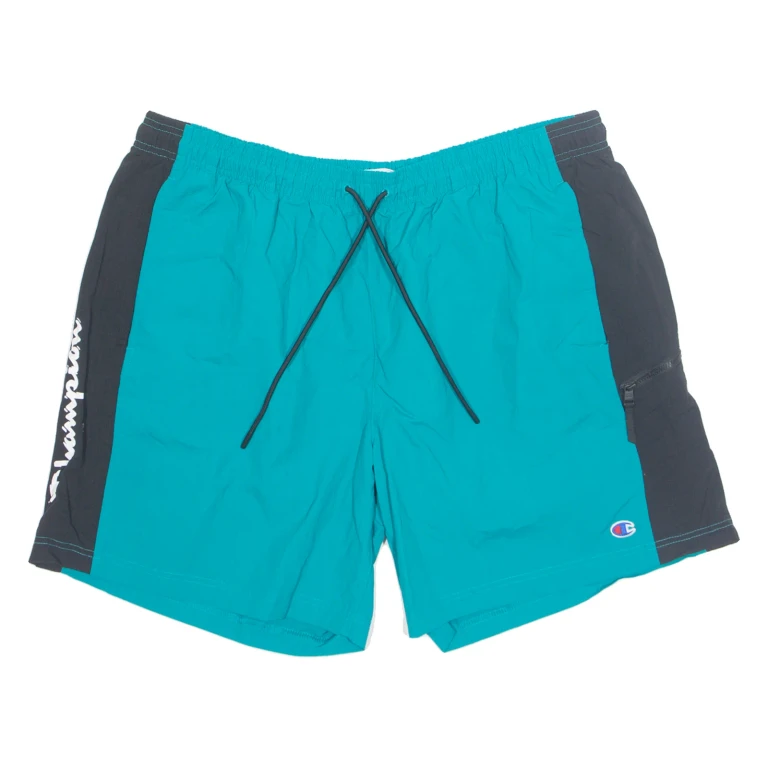 CHAMPION Mesh Lined Mens Swimming Shorts Green Relaxed XL W36