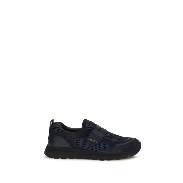 Blue Calf Leather Bos Taurus Athletic Sneakers - Men