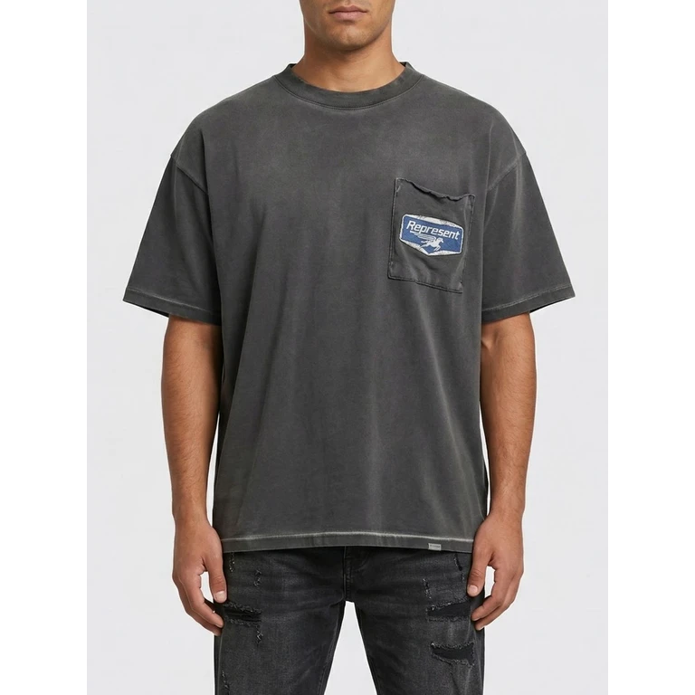 T-Shirt Men color Black (MLM100596STAINEDBLA)