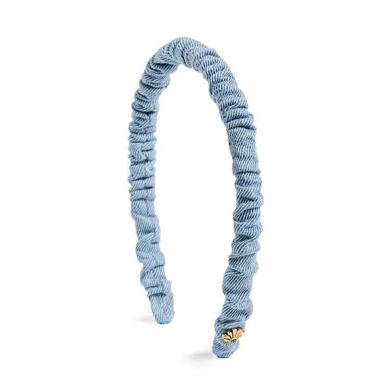 Jessie Denim Headband Stone Wash One Size