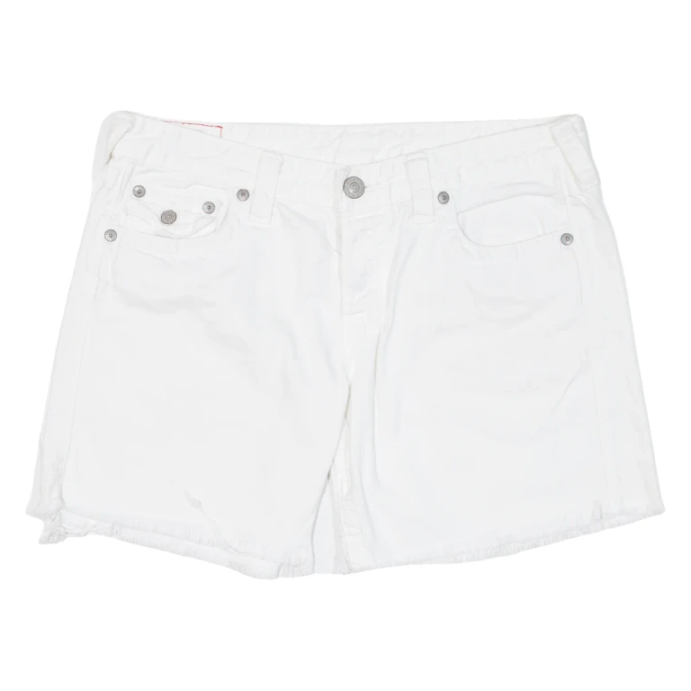 TRUE RELIGION Womens Jorts Shorts White M W31